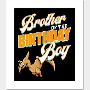 Brother of the Birthday Boy Dinosaurier Design Posters and Art